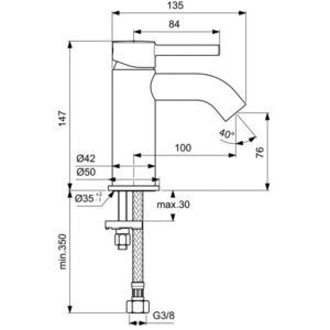 Смеситель для раковины Ideal Standard CERALINE BC268AA-фото2