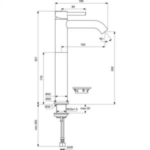 Смеситель для раковины Ideal Standard CERALINE BC269AA-фото2