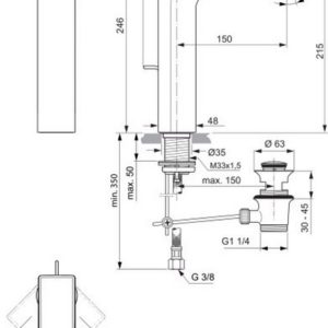 Смеситель для раковины Ideal Standard CONCA BC757GN-фото2