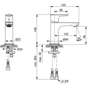 Смеситель для раковины Ideal Standard CONNECT AIR A7010AA-фото2