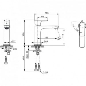 Смеситель для раковины Ideal Standard CONNECT AIR A7016AA-фото2
