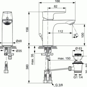 Смеситель для раковины Ideal Standard CONNECT AIR A7021AA-фото2