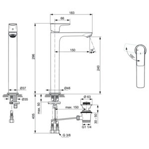 Смеситель для раковины Ideal Standard CONNECT AIR A7026A2-фото2