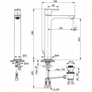 Смеситель для раковины Ideal Standard CONNECT AIR A7026AA-фото2