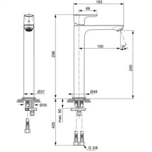 Смеситель для раковины Ideal Standard CONNECT AIR A7027AA-фото2