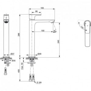 Смеситель для раковины Ideal Standard CONNECT AIR A7028AA-фото2