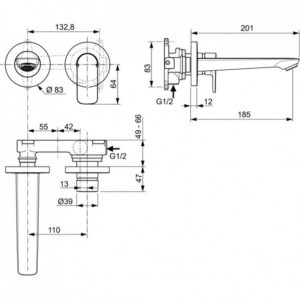 Смеситель для раковины Ideal Standard CONNECT AIR A7029AA-фото2