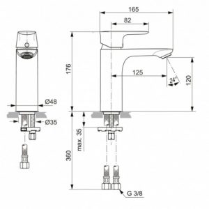 Смеситель для раковины Ideal Standard CONNECT AIR A7055AA-фото2