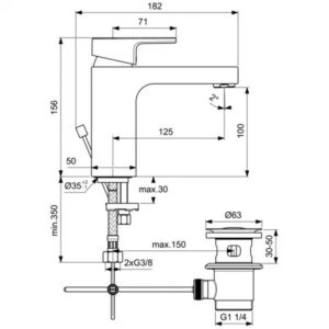 Смеситель для раковины Ideal Standard EDGE A7104AA-фото2