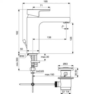 Смеситель для раковины Ideal Standard EDGE A7109AA-фото2