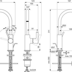 Смеситель для раковины Ideal Standard JOY BC777A2-фото2