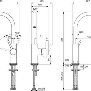 Смеситель для раковины Ideal Standard JOY BC778A2-фото2