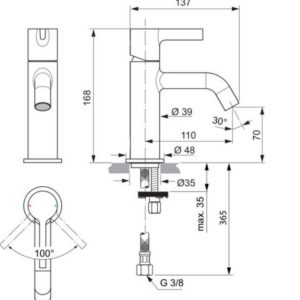 Смеситель для раковины Ideal Standard JOY BC852Ggn-фото2