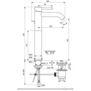 Смеситель для раковины с удлиненным корпусом Ideal Standard CERALINE BC194XG-фото2