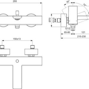 Смеситель для ванны Ideal Standard CONCA BC762A2-фото2