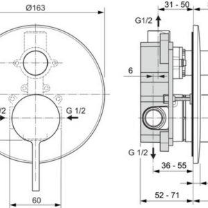 Смеситель для ванны Ideal Standard JOY A7386A5-фото2