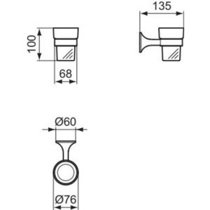 Стакан с держателем Ideal Standard DOLCE VITA T5506A5-фото2