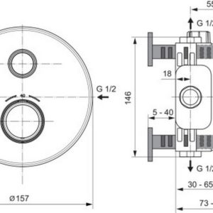Термостат для душа Ideal Standard CERATHERM NAVIGO A7295A2-фото2