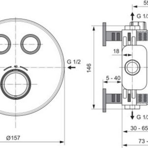 Термостат для душа Ideal Standard CERATHERM NAVIGO A7296A2-фото2