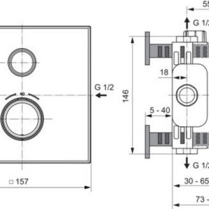Термостат для душа Ideal Standard CERATHERM NAVIGO A7301AA-фото2