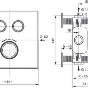 Термостат для душа Ideal Standard CERATHERM NAVIGO A7302XG-фото2