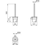 Туалетная щетка Ideal Standard CONCA T4495AA-фото2