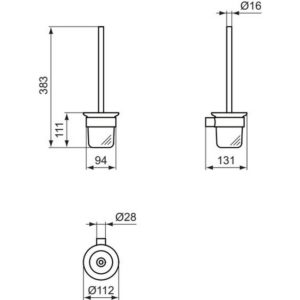 Туалетная щетка Ideal Standard CONCA T4495AA-фото2