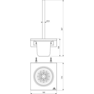 Туалетная щетка с держателем Ideal Standard Alu+ BD593XG-фото2