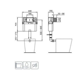Встраиваемый бачок Ideal Standard PROSYS R014167-фото2