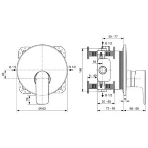Встраиваемый смеситель для душа Ideal Standard CONNECT AIR A7034AA-фото2
