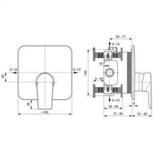 Встраиваемый смеситель для душа Ideal Standard EDGE A7123AA-фото2