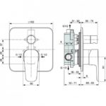 Встраиваемый смеситель для ванны Ideal Standard CERAFINE MODEL D A7189AA-фото2