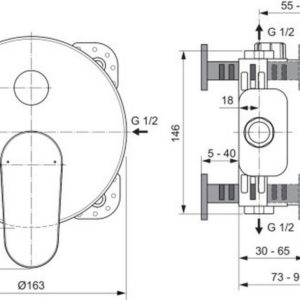 Встраиваемый смеситель для ванны Ideal Standard CERAFINE MODEL O A7350RO-фото2