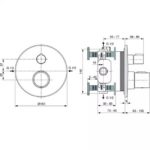 Встраиваемый  термостатический смеситель для душа Ideal Standard Ceratherm Т100 A5813AA-фото2