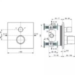 Встраиваемый  термостатический смеситель для ванны Ideal Standard Ceratherm Т100 A7522XG-фото2