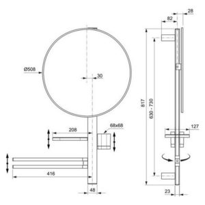 Зеркало косметическое Ideal Standard Alu+ BD587XG-фото2