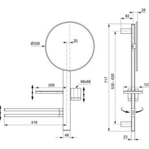 Зеркало косметическое Ideal Standard Alu+ BD588SI-фото2