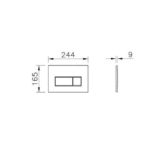 Клавиша смыва Root Square 740-2380 цвет хром-фото4