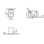 Приставной унитаз Plural 7815B483-0075 безободковый матовый черный-фото3