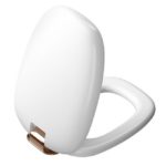 Сиденье для унитаза Plural 126-401-029 с микролифтом матовый белый-медь-фото1