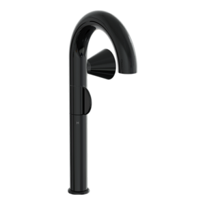 Смеситель для раковины высокий Liquid A4279139 цвет глянцевый черный-фото1