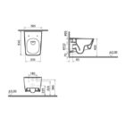 Унитаз подвесной Equal 7245B403-0075 безободковый белый-фото3
