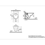 Унитаз подвесной S10 7855B003-0075 безободковый белый-фото5