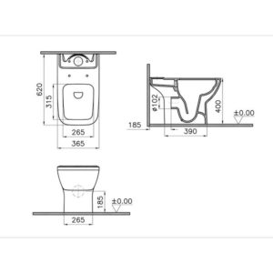 Унитаз с бачком Integra Square 9833B003-7205 безободковый белый микролифт-фото2