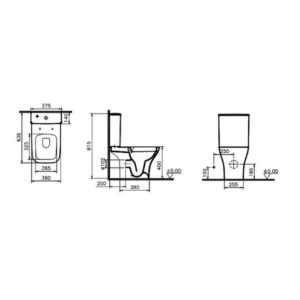 Унитаз с бачком Polar 9843B003-7201 безободковый белый микролифт-фото2