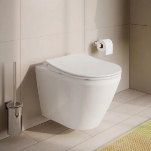 Унитаз с инсталляцией Integra Round 9856B003-7205 безободковый белый кнопка хром-фото2