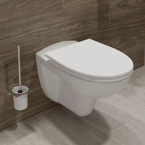 Унитаз с инсталляцией Normus 9773B003-7200 с ободком белый кнопка хром-фото2