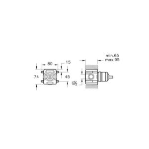 Встроенная часть смесителя Stop Valve A42213 цвет хром-фото2