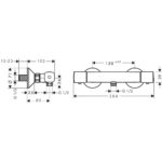 Ecostat universal Смеситель для душа с двумя рукоятками 1 функция Хромированный 13122000-фото2