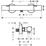 Термостат для душа hansgrohe Ecostat Fine 13324000 хром-фото2